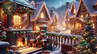 🎄 Fairytale Christmas Ambience • Santas Snowy Village • Cozy Winter 4K [upl. by Miof Mela]