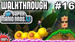 New Super Mario Bros U 100 Multiplayer Walkthrough  Part 16 [upl. by Aronaele]