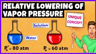 Relative Lowering of Vapor Pressure  Colligative Properties [upl. by Hwang]