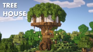 Minecraft  How to build a Treehouse  Tutorial [upl. by Emmery]