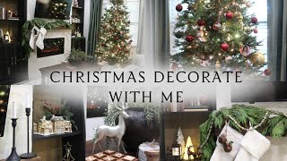 Christmas decorate with me  Small living room decor ideas Christmas 2023 [upl. by Ymer334]