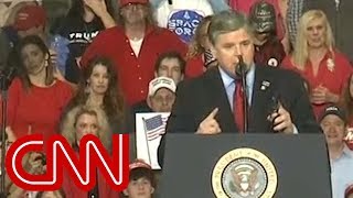 Sean Hannity appears on stage at Trumps rally [upl. by Matias]