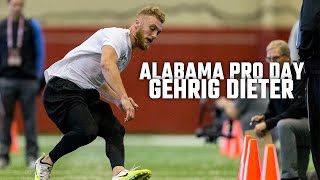 Watch Gehrig Dieter at Alabama Pro Day [upl. by Haelak75]