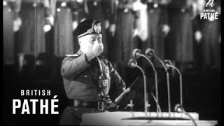 Mussolini Close Ups And Speech In German 1927 [upl. by Brent]