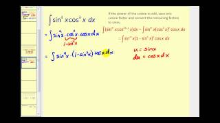 Trigonometric Integrals Involving Powers of Sine and Cosine  Part 1 [upl. by Galateah36]