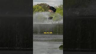 Best kickflip in wakeskating wakeskate skate skateboarding [upl. by Amyas498]