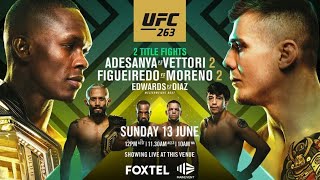 UFC 263 ADESANYA VS VETTORI 2 LIVESTREAM amp FULL FIGHT COMPANION [upl. by Rizas]