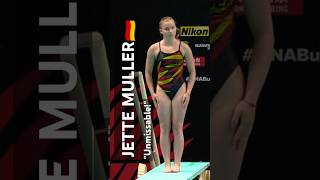 Jette Muller 🇩🇪  Incredible Diving Skills at the Olympics Shorts [upl. by Apoor403]