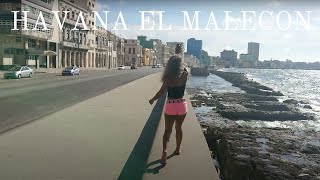 Walking El MALECON in Havana Cuba 🇨🇺 [upl. by Lezah272]