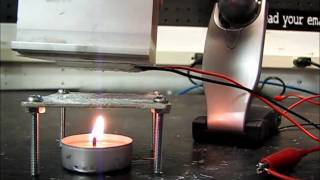 DIY Peltier Candle Powered Electric Generator [upl. by Eneirda127]