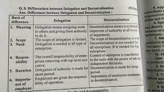 Difference between delegation and decentralization explanation in hindi [upl. by Ikim]