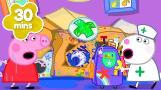 Crafting Cardboard Houses 📦  Peppa Pig Full Episodes [upl. by Terryl508]