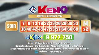 Tirage du soir Keno® du 16 novembre 2024  Résultat officiel  FDJ [upl. by Lowis146]