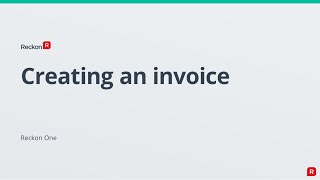 RECKON ONE  How to create an invoice [upl. by Licht]