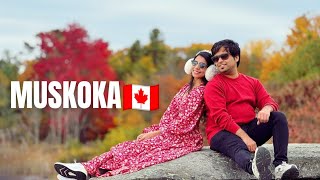 Muskoka Travel vlog 🇨🇦  Fall colors  Road trip  Ontario Fall colors 🇨🇦  Travel vlog [upl. by Aneehc987]