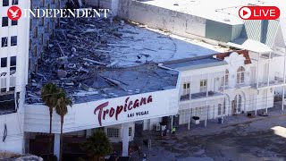 Live Tropicana implosion as iconic Las Vegas hotel and casino to be reduced to rubble [upl. by Newberry]