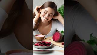 Boost hair growth and glowing skin with beetroot juice shorts [upl. by Datnow]