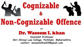 Cognizable and Noncognizable offence  Difference between cognizable and non cognizable offence [upl. by Leacock]