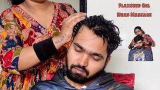 ASMR Head Massage Using Flaxseed Gel  Good Hair Massage  Deep Tissue [upl. by Anom345]