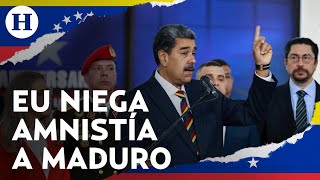 Estados Unido negó ofrecer acuerdo de amnistía a Nicolás Maduro a cambio de que ceda el poder [upl. by Lorsung]