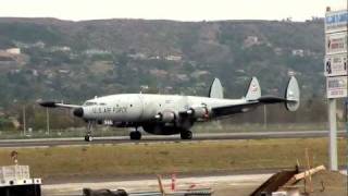 HD Lockheed EC121 Super Constellation Departing Camarillo 11412 [upl. by Retnuh]