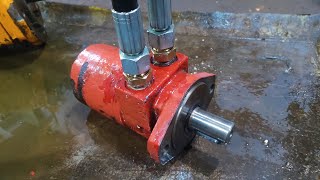 Testing 200cc Gerotor Hydraulic Motor Shaft Rotation at 1000 psi [upl. by Ardnu]