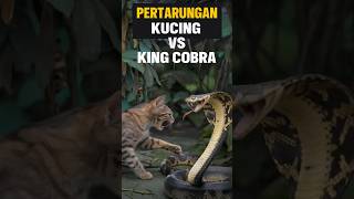 Pertarungan sengit kucing pemberani vs king cobra kucing kucingvsular cat ularcobra kucinglucu [upl. by Acyssej27]