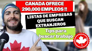 HERRAMIENTAS PARA BUSCAR EMPLEO EN CANADA  290000 NUEVAS OFERTAS DE EMPLEO DISPONIBLES YA [upl. by Judi]