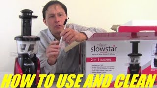 How to Best Use and Clean the Slowstar Juicer to Make a Green Juice [upl. by Raybourne166]