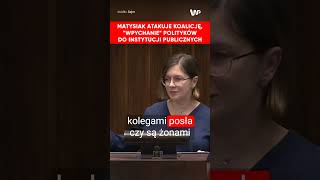 Matysiak atakuje koalicję quotwpychaniequot polityków do instytucji publicznych [upl. by Uela]