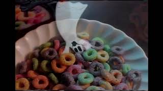 Kelloggs Spooky Fruit Loops Cereal with Ghost Marshmallows Commercial 1996 [upl. by Roseline]