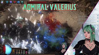 Admiral Valerius vs Wretched Defiler Spectres Necromancer  Path of Exile 325  Settlers of Kalguur [upl. by Yema]