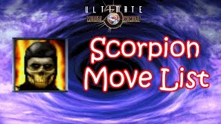 UMK3  Scorpion Move List [upl. by Roux]