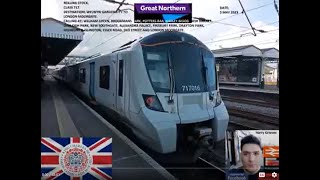 FULL JOURNEY ON THE GREAT NORTHERN CLASS 717 FROM WELWYN GARDEN CITY TO LONDON MOORGATE 5 5 2023 mp [upl. by Wendel]