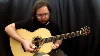 Acoustic Music Works Guitar Demo  Santa Cruz OM00042 Adirondack Brazilian [upl. by Llesig899]