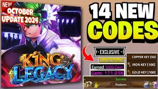 💥NEW💥 KING LEGACY CODES OCTOBER 2024 OCTOBER 2024 UPDATE 100 WORKING KING LEGACY CODES ROBLOX [upl. by Furr]