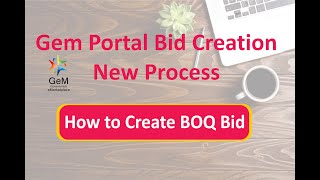 How to create BOQ Bid  GeM Portal Bid Creation New Process gemportal gem tender tranding [upl. by Llennhoj]