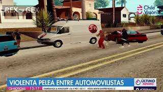 Automovilistas se enfrentaron a sablazos en plena Recoleta GTA San Andreas [upl. by Glanti]