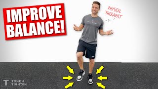 How To Improve Your Balance  Home Exercises For Balance And Stability [upl. by Yenreit496]