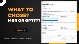 MBR or GPT  What to select on Rufus Bootable Maker  Windows Installation [upl. by Topliffe]