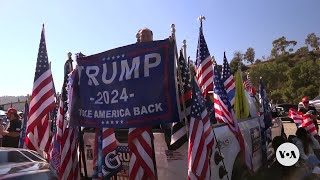 Republican supporters in California celebrate Trump victory despite state voting for Harris [upl. by Eskil]