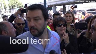 Matteo Salvini a Stazione Tiburtina 200416 [upl. by Alayne]