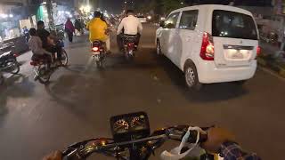 Exploring Sialkot Night Life on Bike Circular Road to Sialkot Cantt sialkot bikeroadtrip gopro [upl. by Kilgore174]