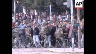 KOSOVO MITROVICA PROTESTORS CLASH WITH KFOR TROOPS [upl. by Aisor]