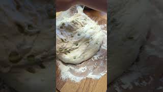 Perfect Castelvetrano Olive Bread No Knead and No Mixerrecipe in description [upl. by Karr]