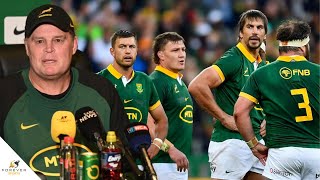 Springboks Rassie Erasmus explains his big team changes for Los Pumas  Audio Press Conference [upl. by Nannaihr161]