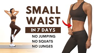 SMALL WAIST in 7 Days  40 MIN Standing Abs Workout  No Squat No Lunge No Jumping [upl. by Birdie]