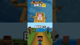 Poi Poi poi Girls VS Boys Minecraft 🤩🥰trending minecraft memes [upl. by Baerl]