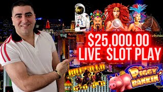 25000 Live Casino Play amp JACKPOTS  High Limit Slot Machines [upl. by Locke]