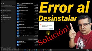 NO SE PUEDE DESINSTALAR EL PROGRAMA WINDOWS 10 SOLUCIÓN cómo eliminar un programa Correctamente [upl. by Ahsenek]